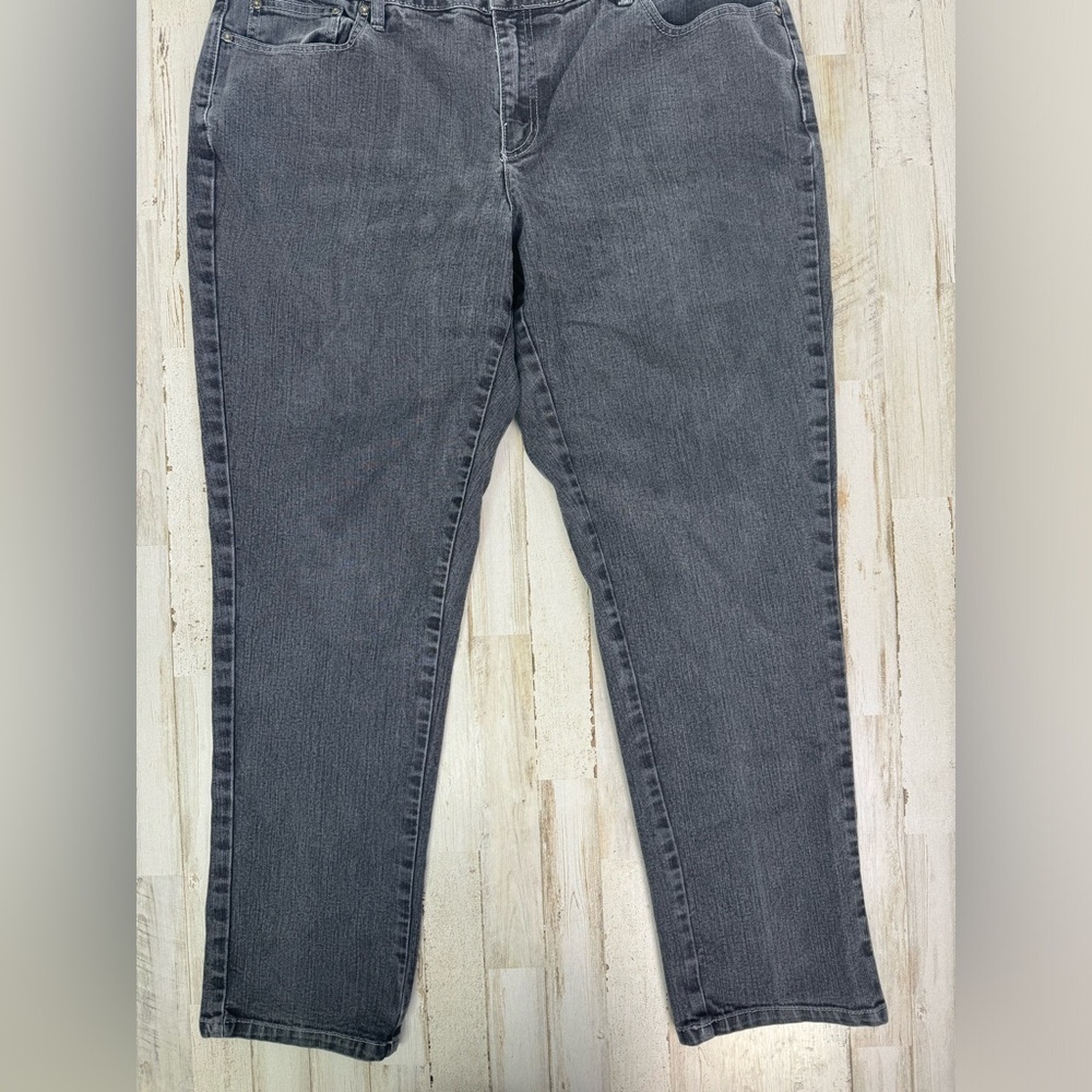 Cato Black Jeans Women's 18W 40x32 Straight Leg High Rise - Picture 3 of 11